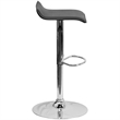Bowery Hill 31.25'' Contemporary Vinyl Upholstered Backless Bar Stool in Black