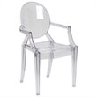 Bowery Hill Polycarbonate Transparent Crystal Dining Chair Contoured 36.5