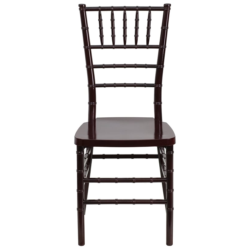 Bowery Hill Resin Mahogany Dining Chair Stacking 36.5