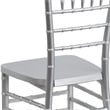 Bowery Hill Resin Stacking Chiavari Dining Chair in Silver