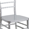 Bowery Hill Resin Stacking Chiavari Dining Chair in Silver
