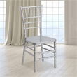 Bowery Hill Resin Stacking Chiavari Dining Chair in Silver