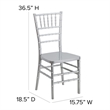 Bowery Hill Resin Stacking Chiavari Dining Chair in Silver