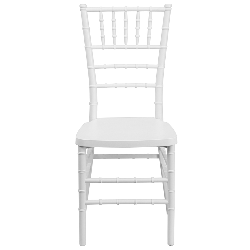 Bowery Hill Resin White Dining Chair Stacking Wobble-Free 36.5