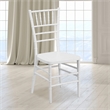 Bowery Hill Resin White Dining Chair Stacking Wobble-Free 36.5