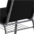 Bowery Hill Church Stacking Chair in Silver and Black