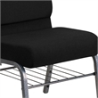 Bowery Hill Church Stacking Chair in Silver and Black