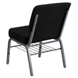 Bowery Hill Church Stacking Chair in Silver and Black