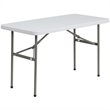 Bowery Hill Plastic Folding Table in White