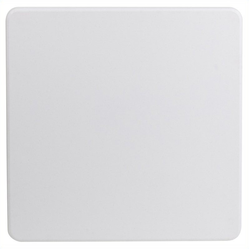 Bowery Hill Granite White Folding Table Square Waterproof 34.25