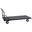 Bowery Hill Rectangular Folding Tables Dolly in Black