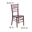 Bowery Hill 36.25''H Transitional Wood Chiavari Dining Chair in Mahogany