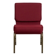 Bowery Hill Church Stacking Chair in Gold and Burgundy