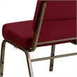 Bowery Hill Church Stacking Chair in Gold and Burgundy