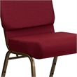 Bowery Hill Church Stacking Chair in Gold and Burgundy