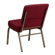 Bowery Hill Church Stacking Chair in Gold and Burgundy
