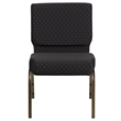 Bowery Hill Dotted Church Stacking Guest Chair in Black