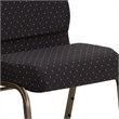 Bowery Hill Dotted Church Stacking Guest Chair in Black
