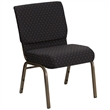Bowery Hill Dotted Church Stacking Guest Chair in Black