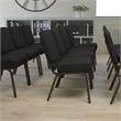 Bowery Hill Dotted Church Stacking Guest Chair in Black