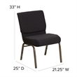 Bowery Hill Dotted Church Stacking Guest Chair in Black