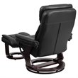 Bowery Hill LeatherSoft Black Recliner Integrated Headrest 41.25