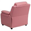 Bowery Hill Padded Kids Recliner in Pink