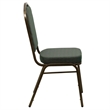 Bowery Hill Fabric/Steel Crown Back Banquet Stacking Chair in Green
