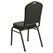 Bowery Hill Fabric/Steel Crown Back Banquet Stacking Chair in Green