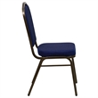 Bowery Hill Crown Back Banquet Stacking Chair in Blue