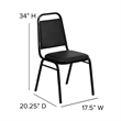 Bowery Hill Banquet Stacking Chair in Black