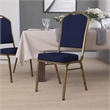 Bowery Hill Banquet Stacking Chair in Navy Blue