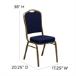 Bowery Hill Banquet Stacking Chair in Navy Blue