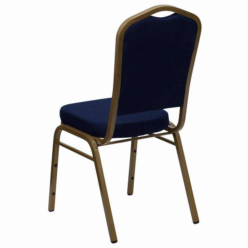 Bowery Hill Banquet Stacking Chair in Navy Blue