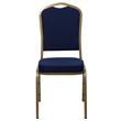 Bowery Hill Banquet Stacking Chair in Navy Blue