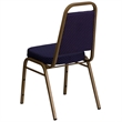 Bowery Hill Fabric/Metal Trapezoid Back Banquet Stacking Chair in Navy
