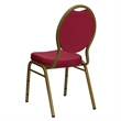 Bowery Hill Fabric/Metal Teardrop Back Stacking Chair Burgundy Red