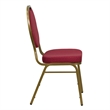 Bowery Hill Fabric/Metal Teardrop Back Stacking Chair Burgundy Red