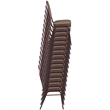 Bowery Hill Fabric/Metal Teardrop Back Stacking Chair Burgundy Red