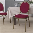 Bowery Hill Fabric/Metal Teardrop Back Stacking Chair Burgundy Red