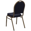 Bowery Hill Fabric/Metal Dome Back Banquet Stacking Chair in Blue