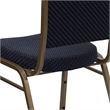Bowery Hill Fabric/Metal Dome Back Banquet Stacking Chair in Blue