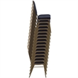 Bowery Hill Fabric/Metal Dome Back Banquet Stacking Chair in Blue