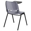 Bowery Hill Ergonomic Shell Guest Chair in Gray