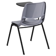 Bowery Hill Ergonomic Shell Guest Chair in Gray