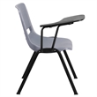 Bowery Hill Ergonomic Shell Guest Chair in Gray