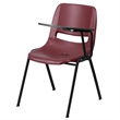Bowery Hill Ergonomic Shell Guest Chair in Burgundy