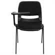 Bowery Hill Padded Ergonomic Shell Chair in Black