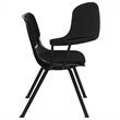 Bowery Hill Padded Ergonomic Shell Chair in Black
