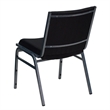 Bowery Hill Fabric/Metal Multipurpose Stacking Guest Chair in Black